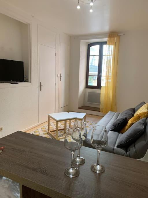 Aubenas : Beau Studio, Proche Du Chateau Bagian luar foto